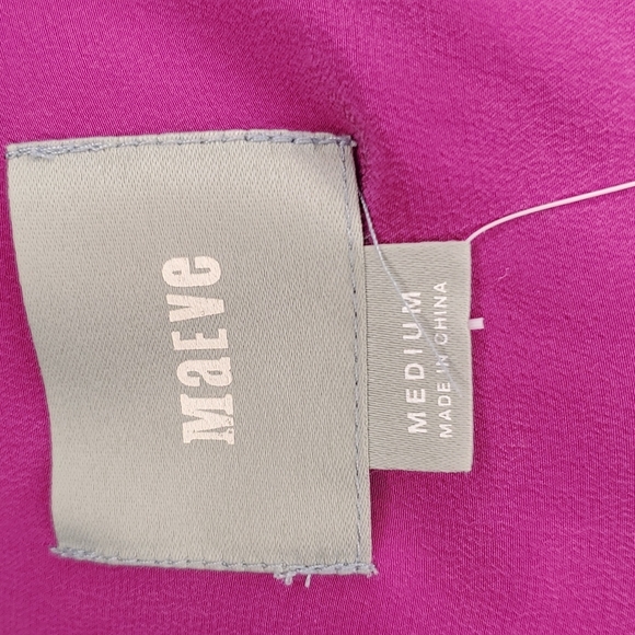 🎉HP🎉 Anthropologie Maeve 💘NWT💘 Medium Magenta 100% Silk Top!💘💜💘💜💘💜 - Picture 8 of 12